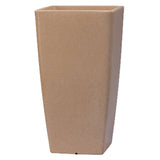 Hug A Plant | Paris 40CM Rotomolded Square Plastic Pot with Inner for Home & Garden (40CM | 15.7 INCH, Square, Cream Stone Finish)