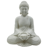Polyresin New White Buddha Large Statue