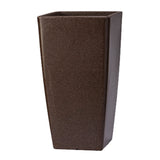 Hug A Plant | Paris 30 Rotomolded Square Plastic Pot with Inner for Home & Garden (30CM | 11.8 INCH, Square, Brown Stone Finish)