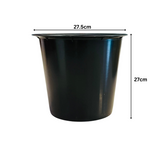 Hug A Plant | Vstar Long Round Plastic Pot with Inner for Home & Garden (30CM | 11.8 INCH, Round, White)