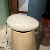 Hug A Plant | LED Pebble for Home & Garden Decor (Small, White Stone Finish, Pack of 1)