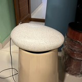 Hug A Plant | LED Pebble for Home & Garden Decor (Small, White Stone Finish, Pack of 1)