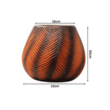 Zigzag Smoke Finish Terracota Planter