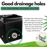 Hug A Plant | Black Nursery Cover/Plant Grow Bag Terrace Gardening Nursery Cover (Black, 16X16 INCH)