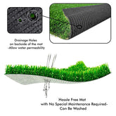 Hug A Plant | Artificial Grass Mat for Outdoors, Balcony, Lawn, Garden, Terrace | 35 MM Thick Grass Doormat, Runner, Carpet for Poolside, Restaurant, Wall, Landscape (Natural Green)ƒ?Ý