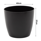 Hug A Plant | Valencia 40cm Round Plastic Pot with Wheels for Home & Garden (40CM | 15.7 INCH, Pack of 1)