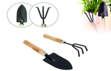 SMALL SIZED HAND CULTIVATOR, SMALL TROWEL, GARDEN FORK (SET OF 3)