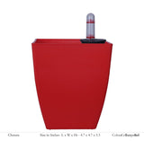 Chatura 12cm Square Plastic Pot With Self-Watering Kit
