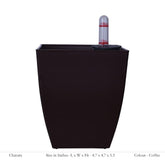 Chatura 12cm Square Plastic Pot With Self-Watering Kit