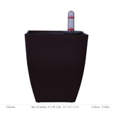 Chatura 12cm Square Plastic Pot With Self-Watering Kit
