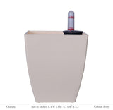 Chatura 12cm Square Plastic Pot With Self-Watering Kit