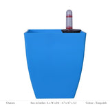 Chatura 12cm Square Plastic Pot With Self-Watering Kit