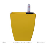 Chatura 12cm Square Plastic Pot With Self-Watering Kit