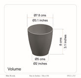 Mini Ronda Wooden Finish Plastic Pot