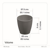 Mini Ronda Wooden Finish Plastic Pot