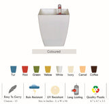 Chatura 12cm Square Plastic Pot (Without Self-Watering Kit)