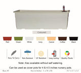 Reca 40cm Rectangle Plastic Pot With Self-Watering Kit