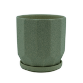 Designer Ceramic Pot (Green, Matt Finish,Small) for Home & Indoor Plant Decor