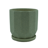 Designer Ceramic Pot (Green, Matt Finish,Small) for Home & Indoor Plant Decor