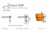 Balcony/Grill Hooking For Swan Ronda 2320 / Tuka 25
