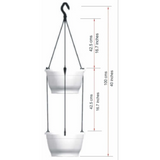 Tuka 25 Two Tier Hanging Plastic Pot (Withou Self-Watering Kit)