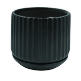 Designer Ceramic Pot (Black, Matt Finish,Medium) for Home & Indoor Plant Decor