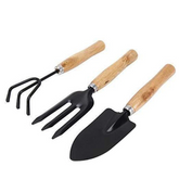 GARDENING TOOLS - HAND CULTIVATOR, BIG TROWEL, GARDEN FORK (SET OF 3)