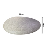 Hug A Plant |LED Pebble With Inner For Home & Garden Decor (Medium, White Stone Finish, Pack Of 1)