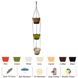 Tuka 20 Three Tier Self Watering Hanging Plastic Pot