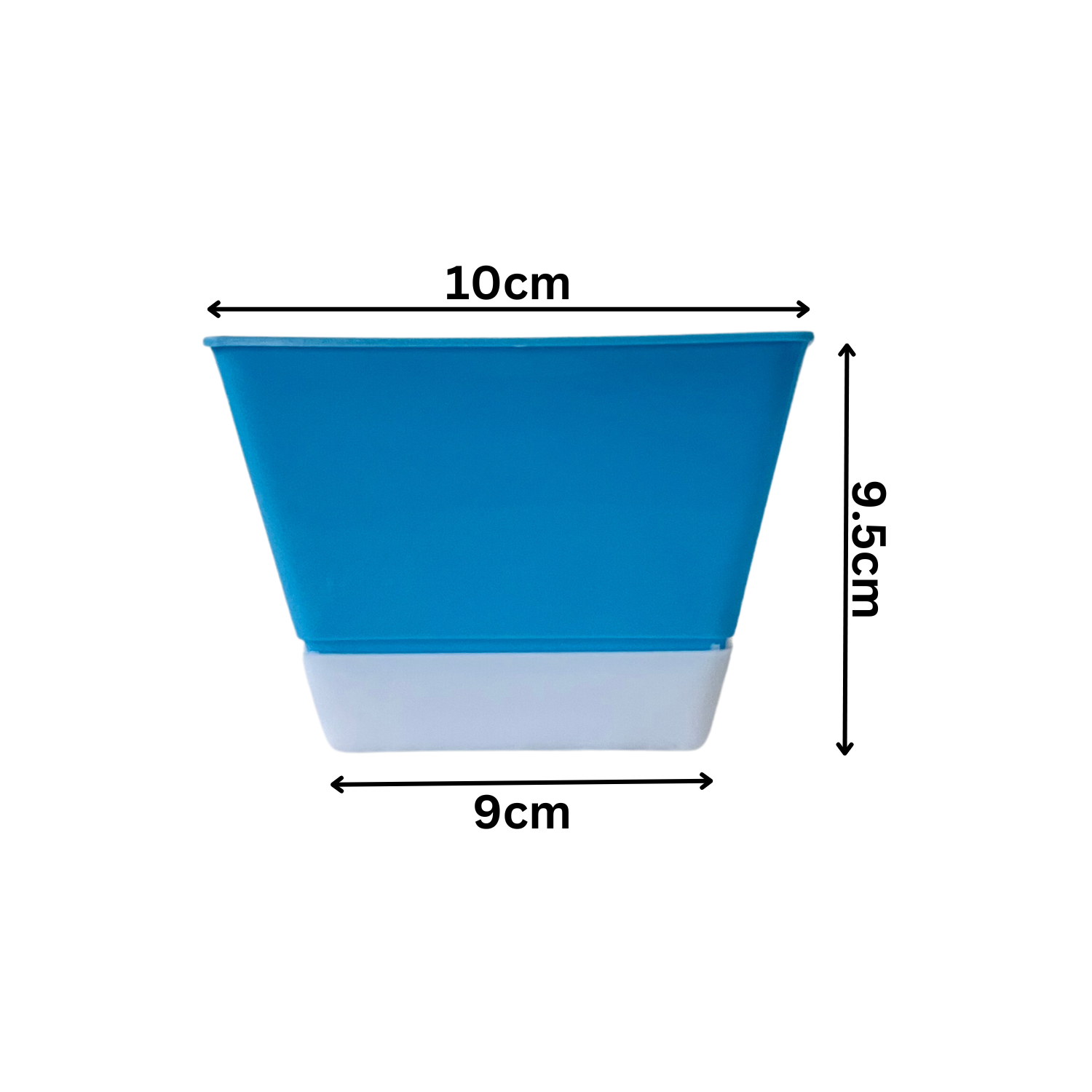 SP4 10cm Square selfwatering Pot For Tabletop | Office | Indoor Garden | Home& Garden (4INCH | 10CM)