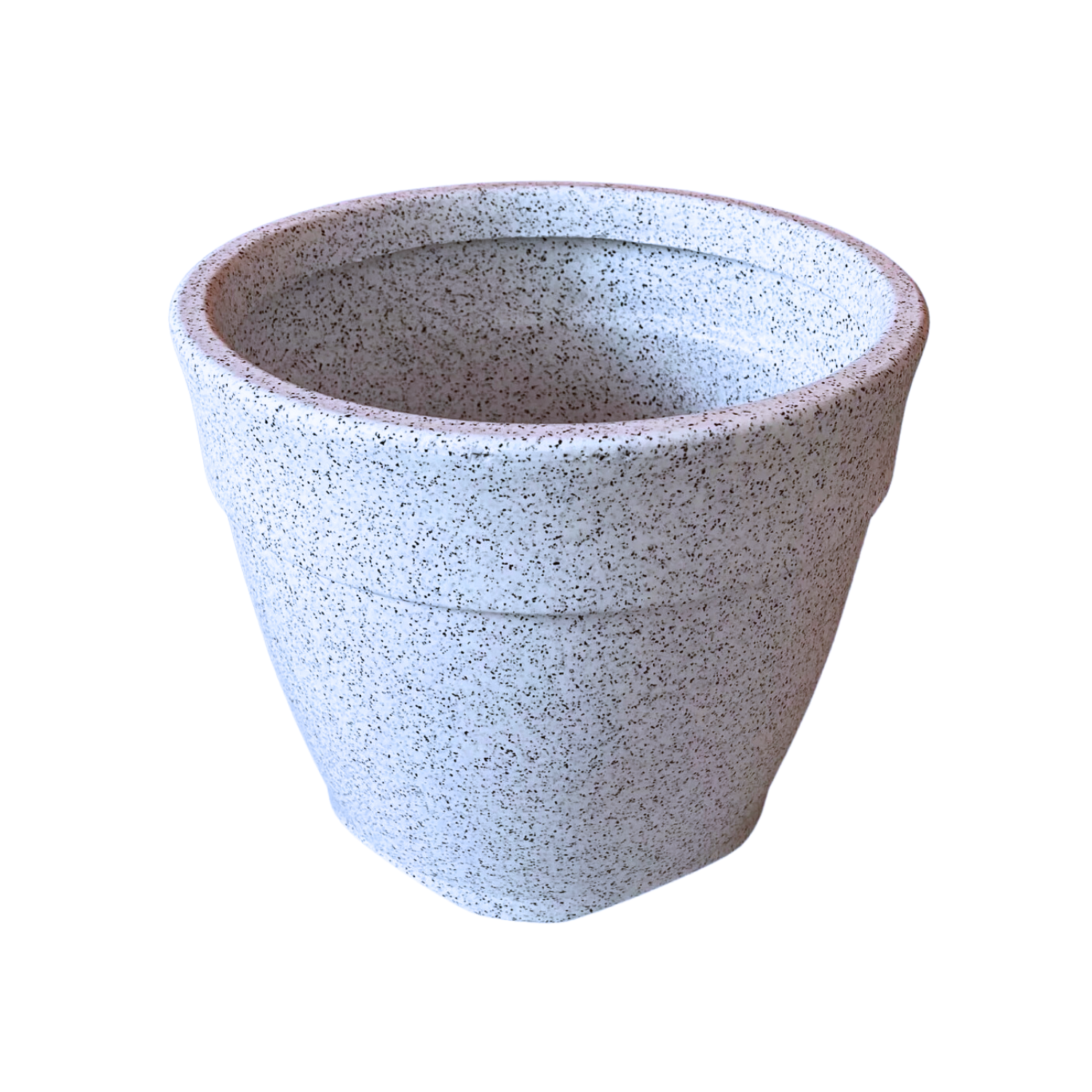 Hug A Plant | Barca Round Rotomolded Plastic Pot for Home & Garden (White Stone Finish, Pack of 1)