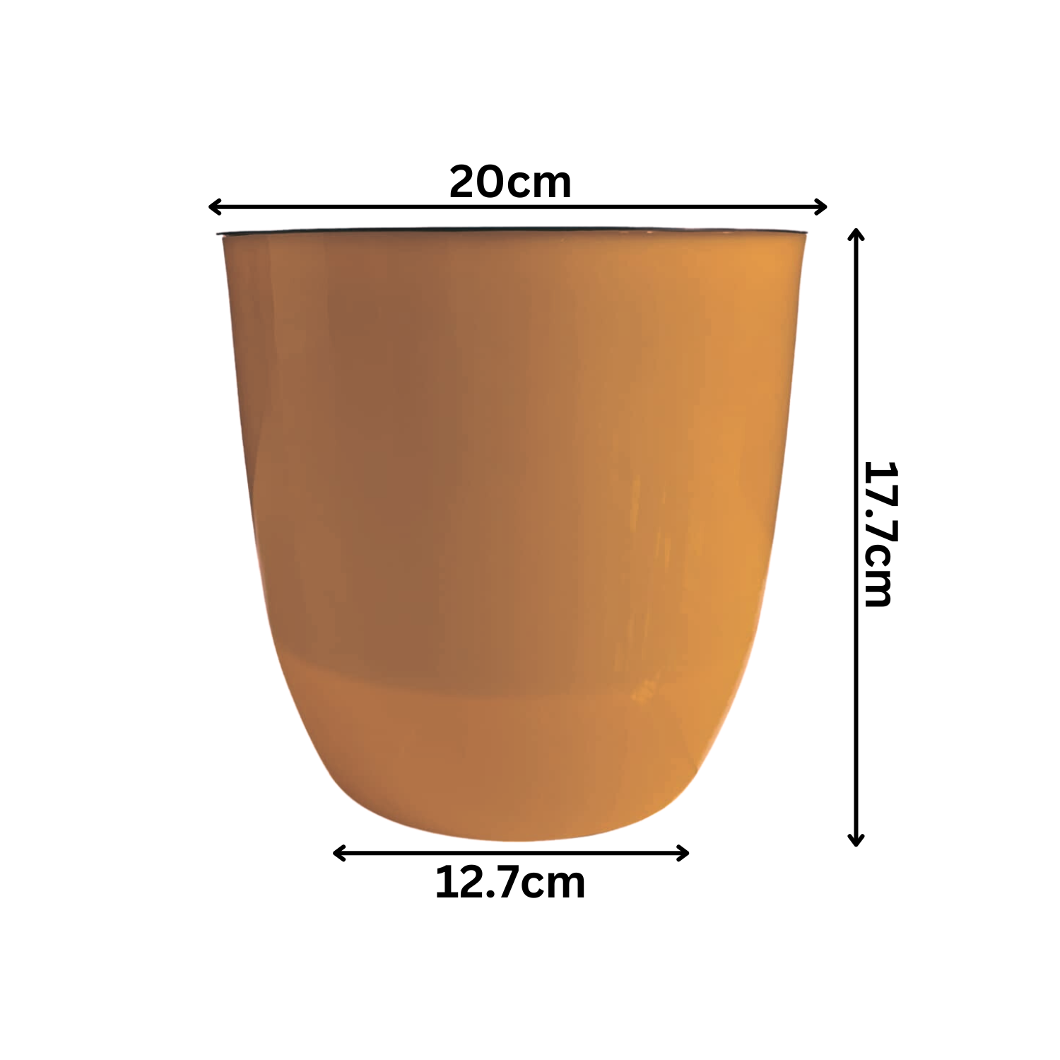 Hug A Plant | Sunny Small Round Plastic Pot with Inner for Home & Garden (20CM|8 INCH)
