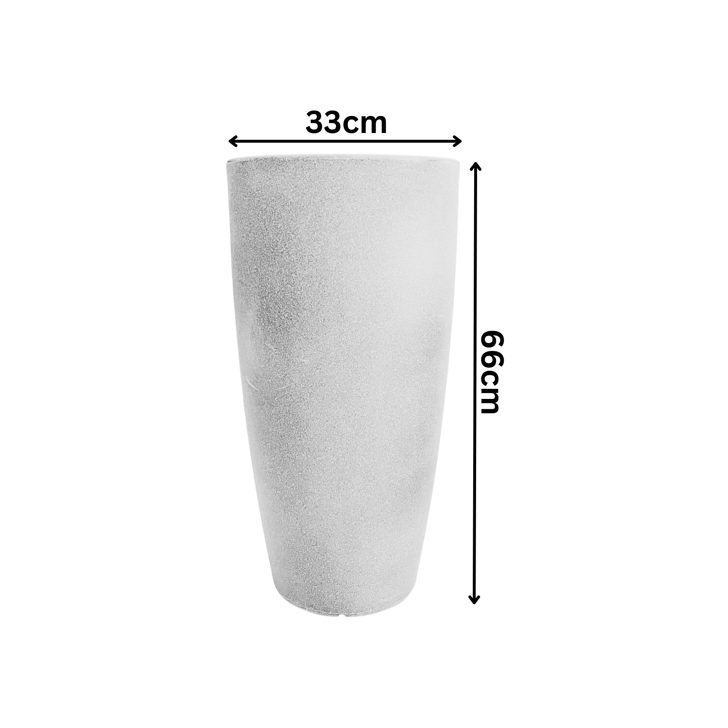 Hug A Plant | Venice Planter Rotomolded Round Plastic Pot Without Inner for Home & Garden (Pack of 1, White Stone Finish)