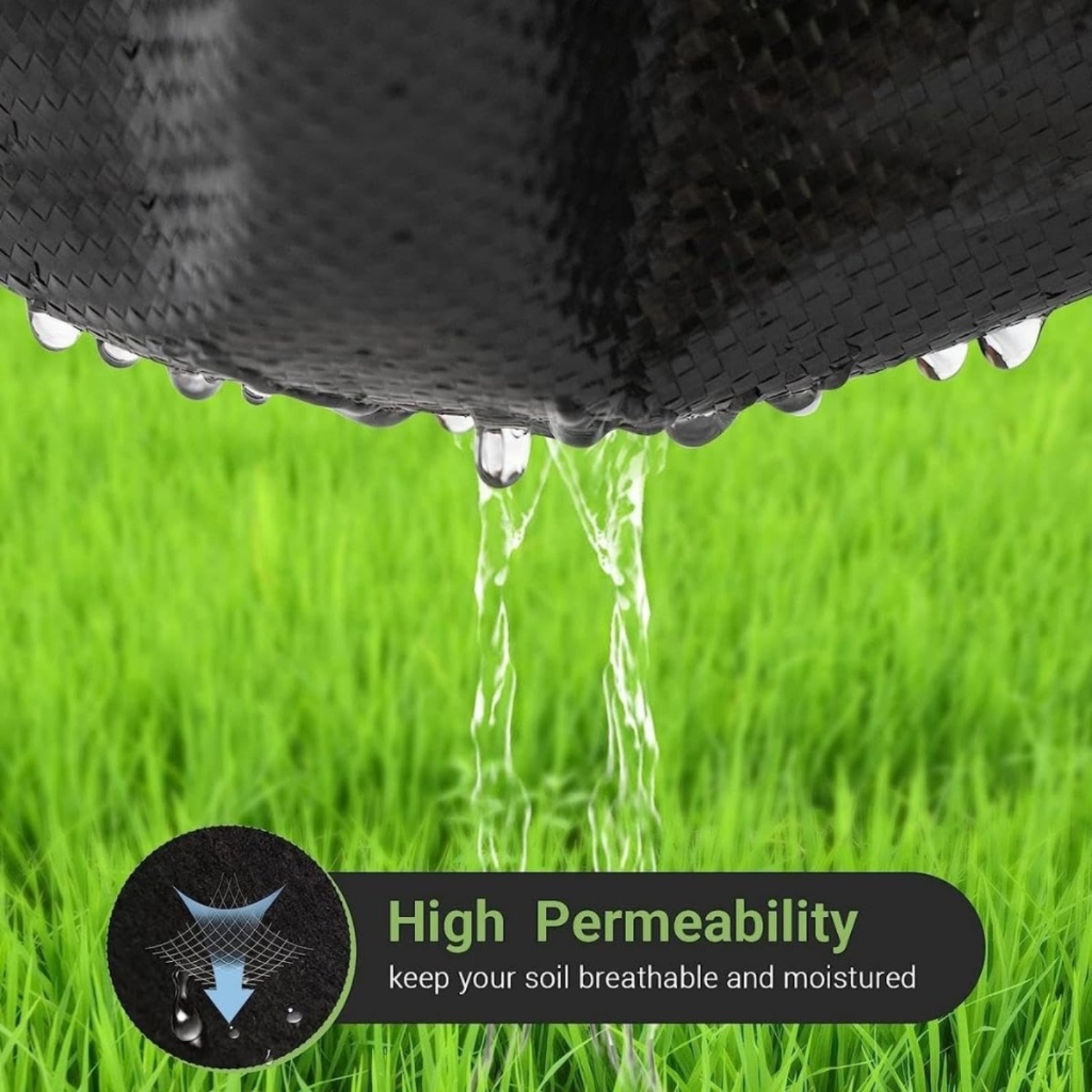 Premium Heavy Duty Mat 75 GSM PP Material | 2m x 50m | UV-Stabilized Weed Control & Landscape Fabric | Durable Ground Cover for Home & Garden