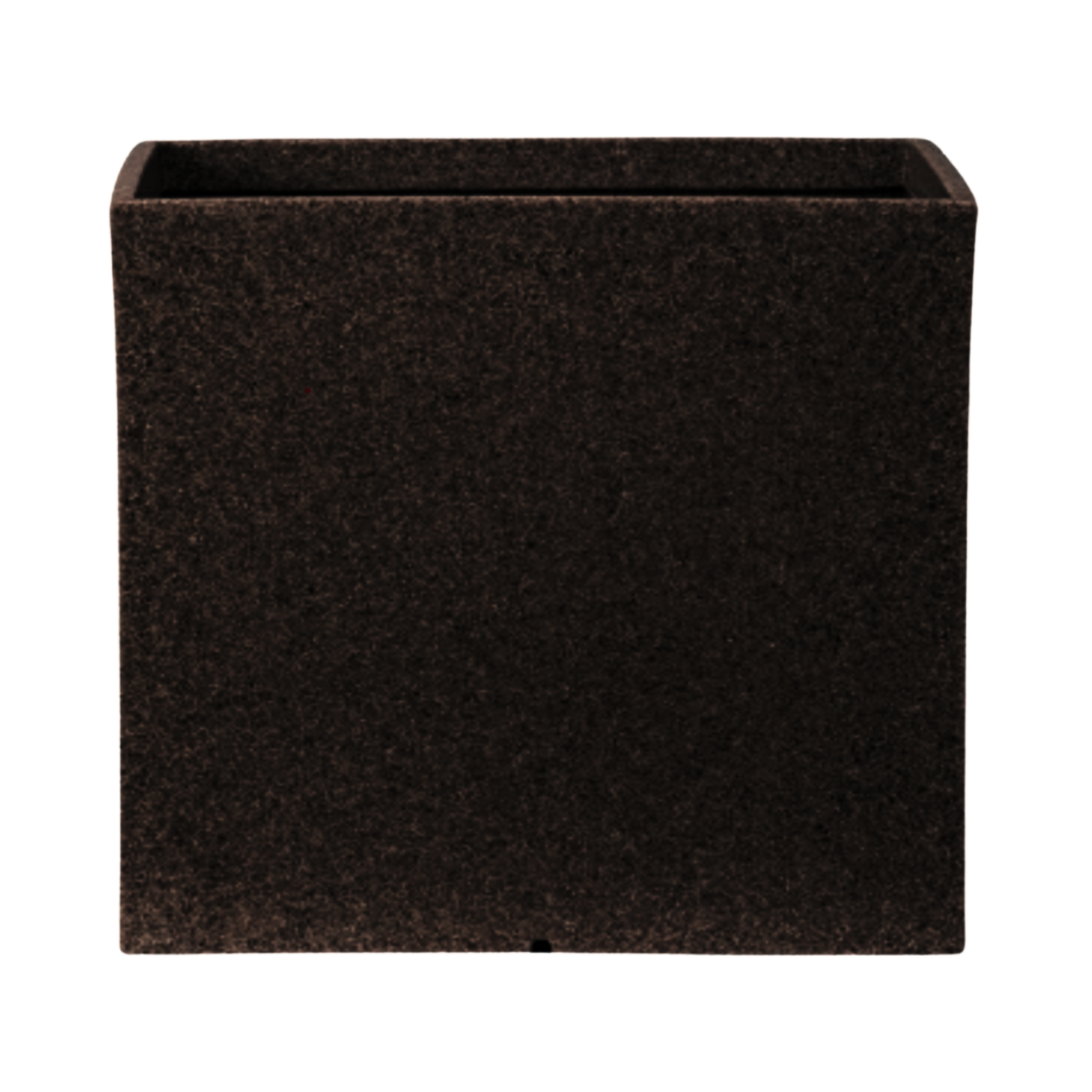 Quebec Square Rotomolded Plastic Pot for Home & Garden (Brown Stone Finish, Pack of 1)