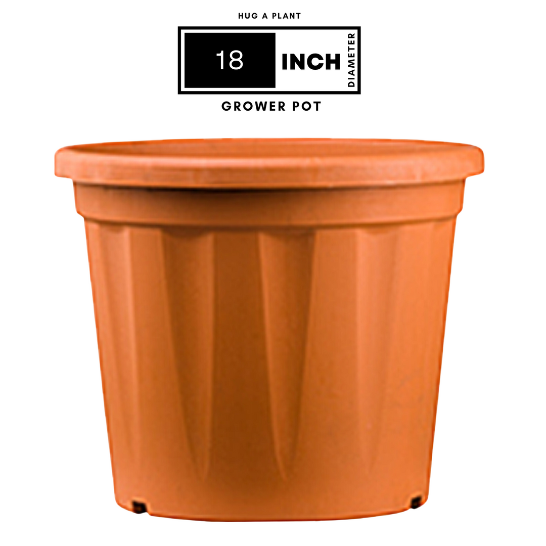 18 inch plastic plant pots 18 Inch Grower Plastic Pot Terracotta – Hug A Plant