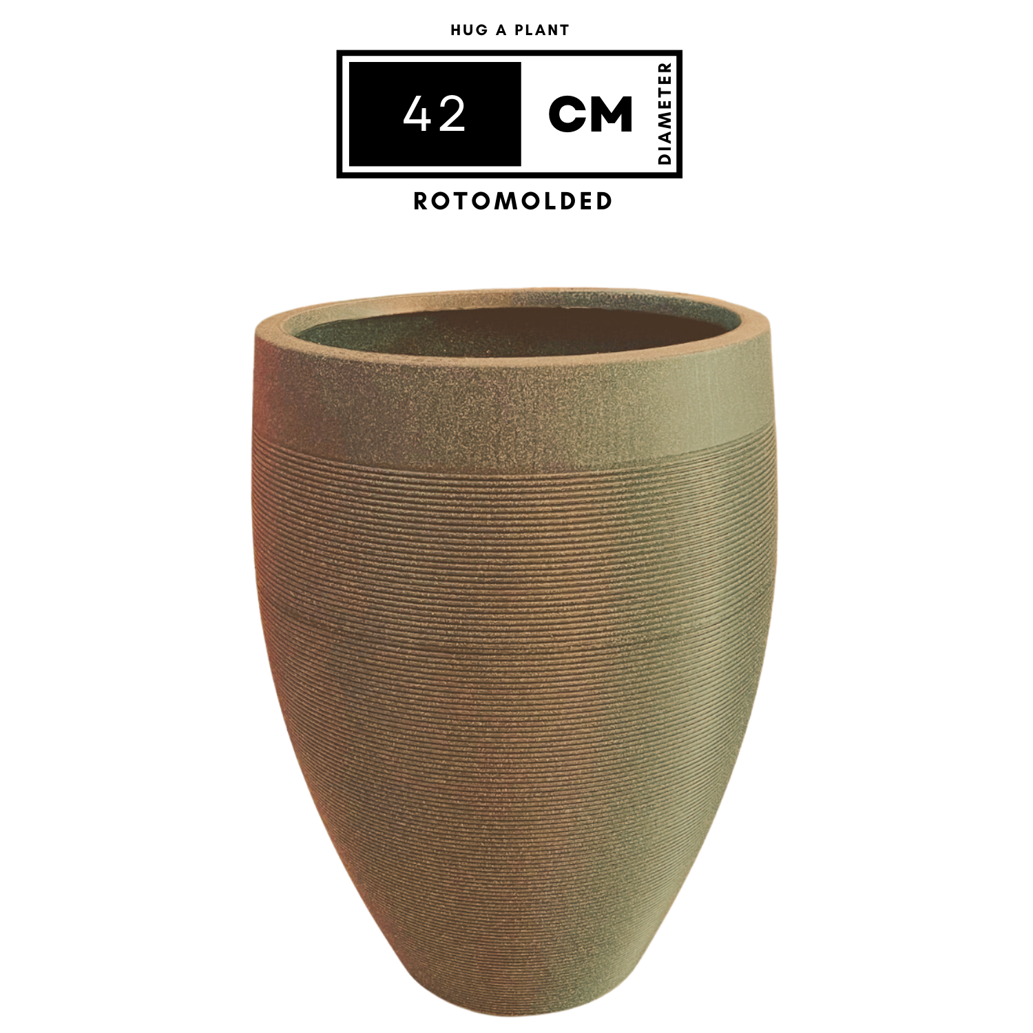 Hug A Plant | Milano High Rotomolded Round Plastic Pot Without Inner for Home & Garden (Pack of 1)