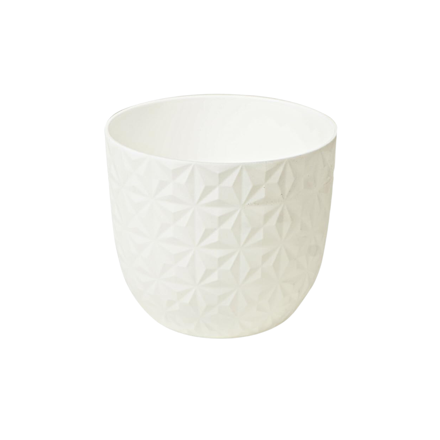 Verona Diamond Planter 11cm Round Plastic Pot For Home & Garden (11CM | 4INCH)