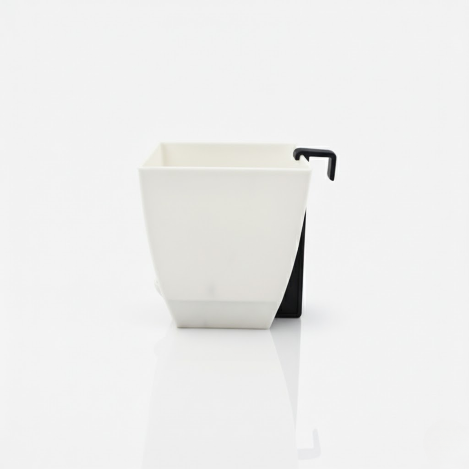 Chatura 8cm Self Watering Square Pot with Rail Hook for Home & Garden Decor (8CM|3.4INCH)