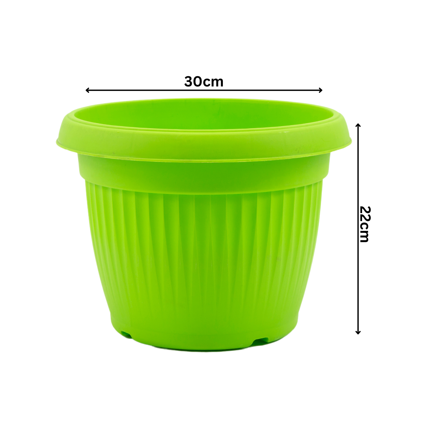 Hug A Plant | Bello Round 30CM Plastic Pot for Home & Garden (Pack of 1)