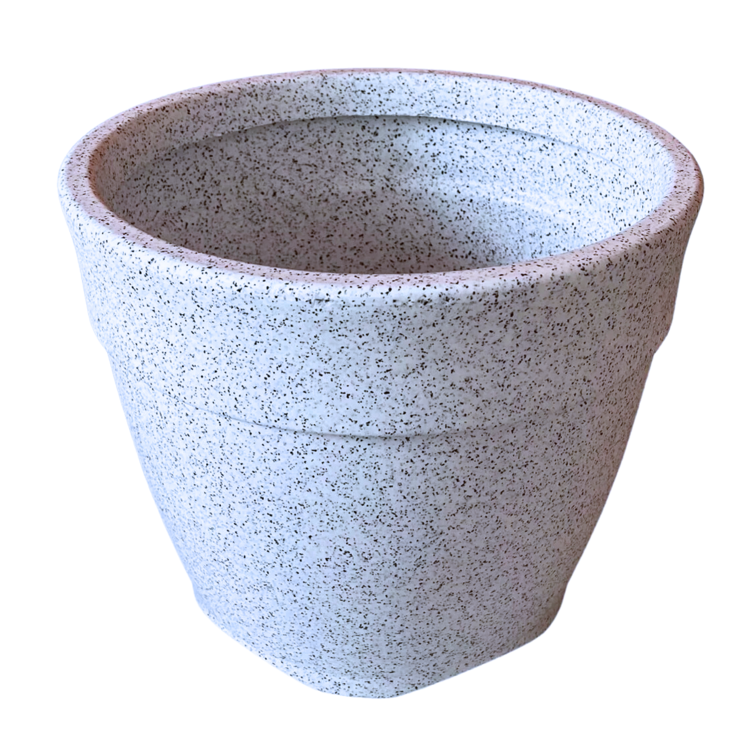 Hug A Plant | Barca Round Rotomolded Plastic Pot for Home & Garden (White Stone Finish, Pack of 1)