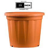 28 Inch Grower Plastic Pot Terracotta