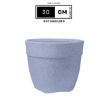 Hug A Plant | Barca Round Rotomolded Plastic Pot for Home & Garden (White Stone Finish, Pack of 1)