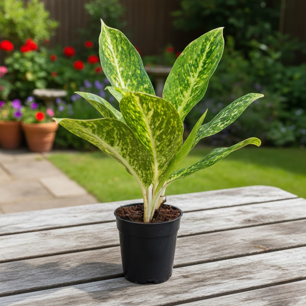 Aglaonema Butterfly (Aglaonema commutatum) Live Plant (Home & Garden)