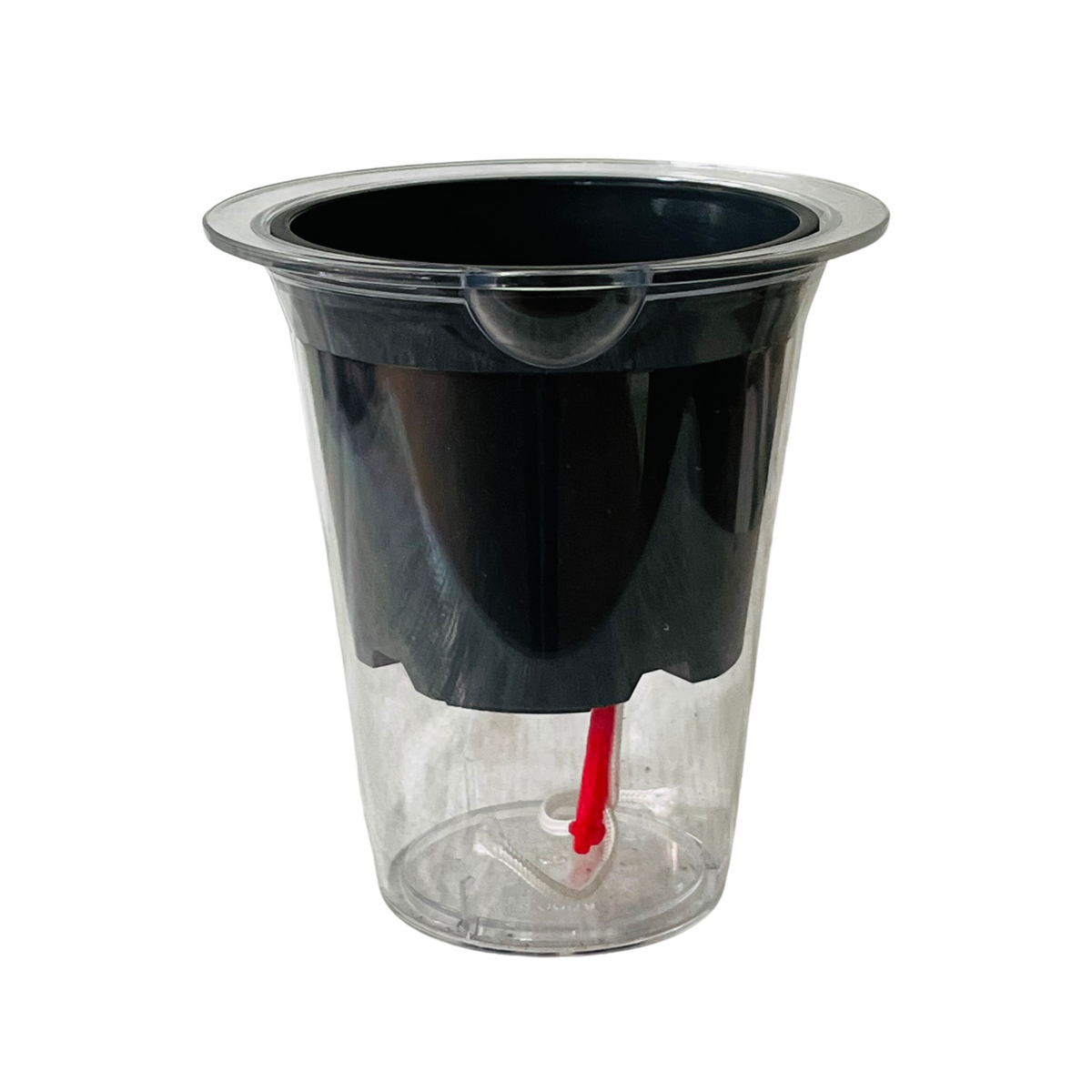 Mascot 10 Clear Round 5inch selfwatering Pot With Wick For Tabletop | Office | Indoor Garden | Home& Garden (5INCH | 13CM)