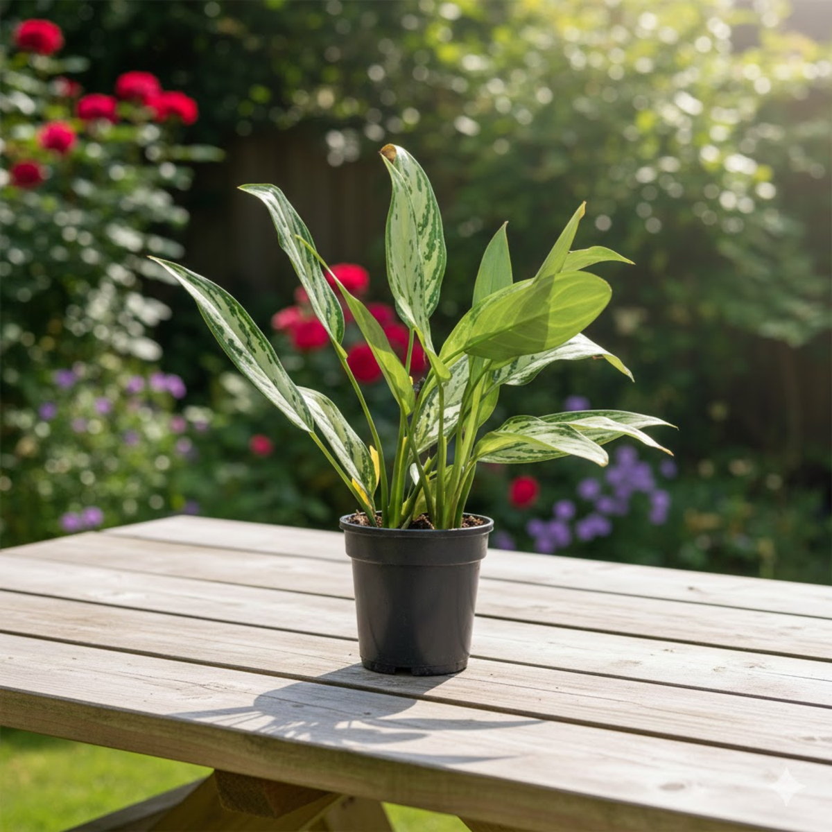 Aglaonema Silver Queen (Aglaonema commutatum) Live Plant (Home & Garden)