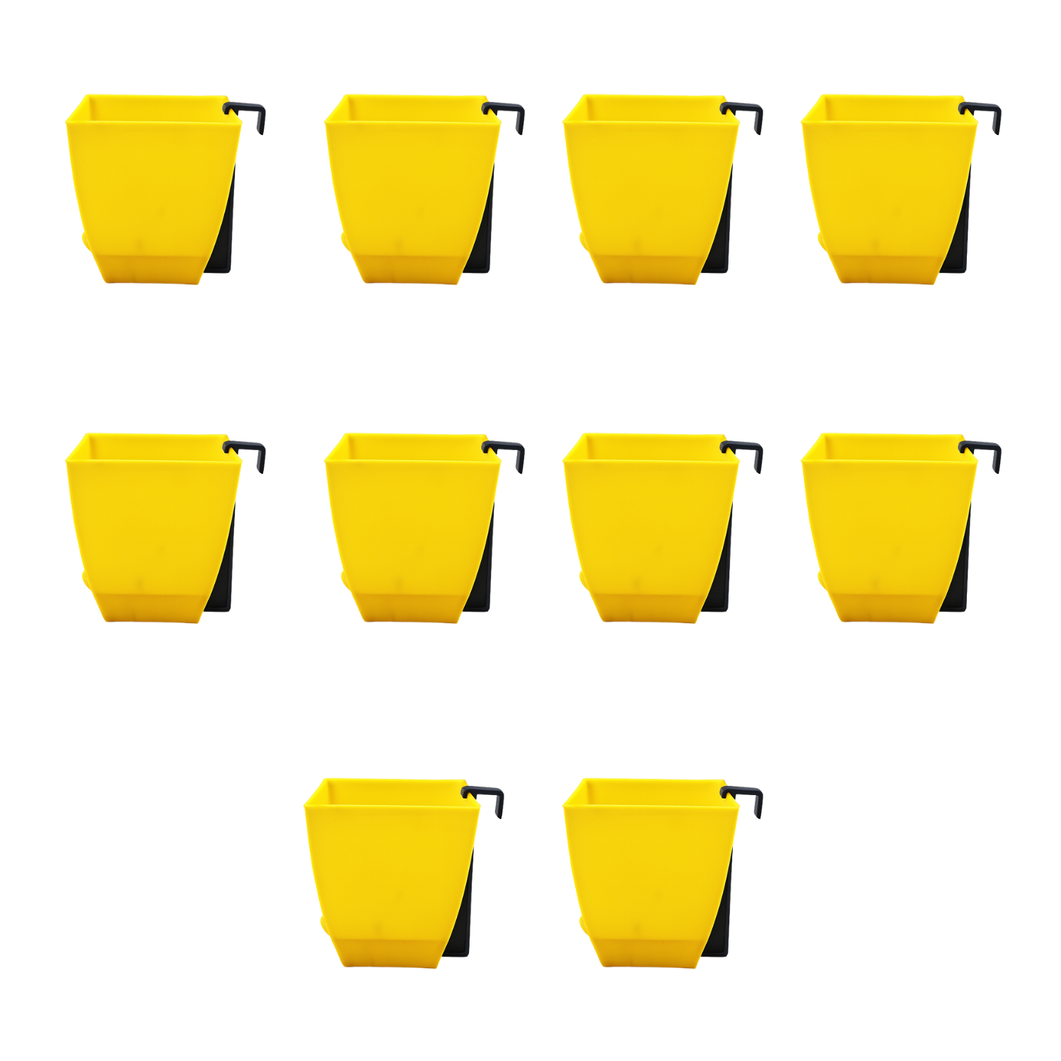 Chatura 8cm Self Watering Square Pot with Rail Hook for Home & Garden Decor (8CM|3.4INCH)