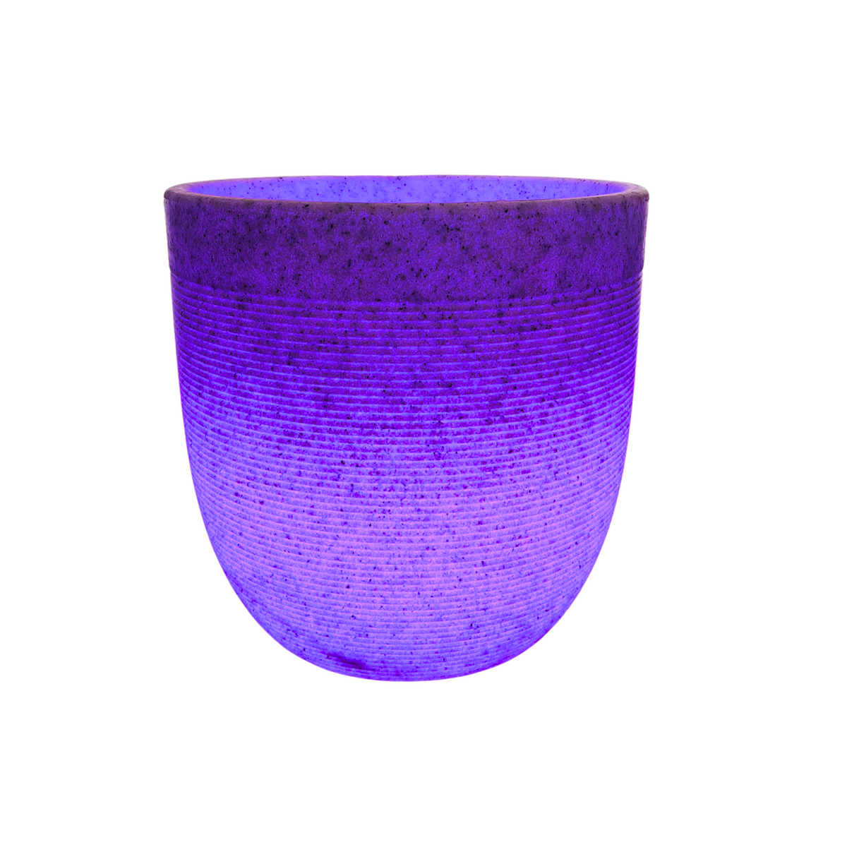 Milano Round Led Pot | Multicolour Led (16 Colours), Remote Controlable, Wireless & Chargeable Plastic Pot (30CM | 11.81 INCH)