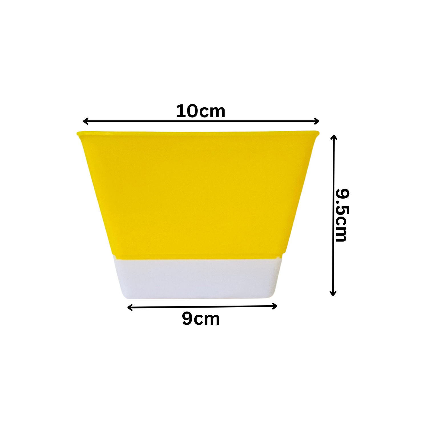 SP4 10cm Square selfwatering Pot For Tabletop | Office | Indoor Garden | Home& Garden (4INCH | 10CM)
