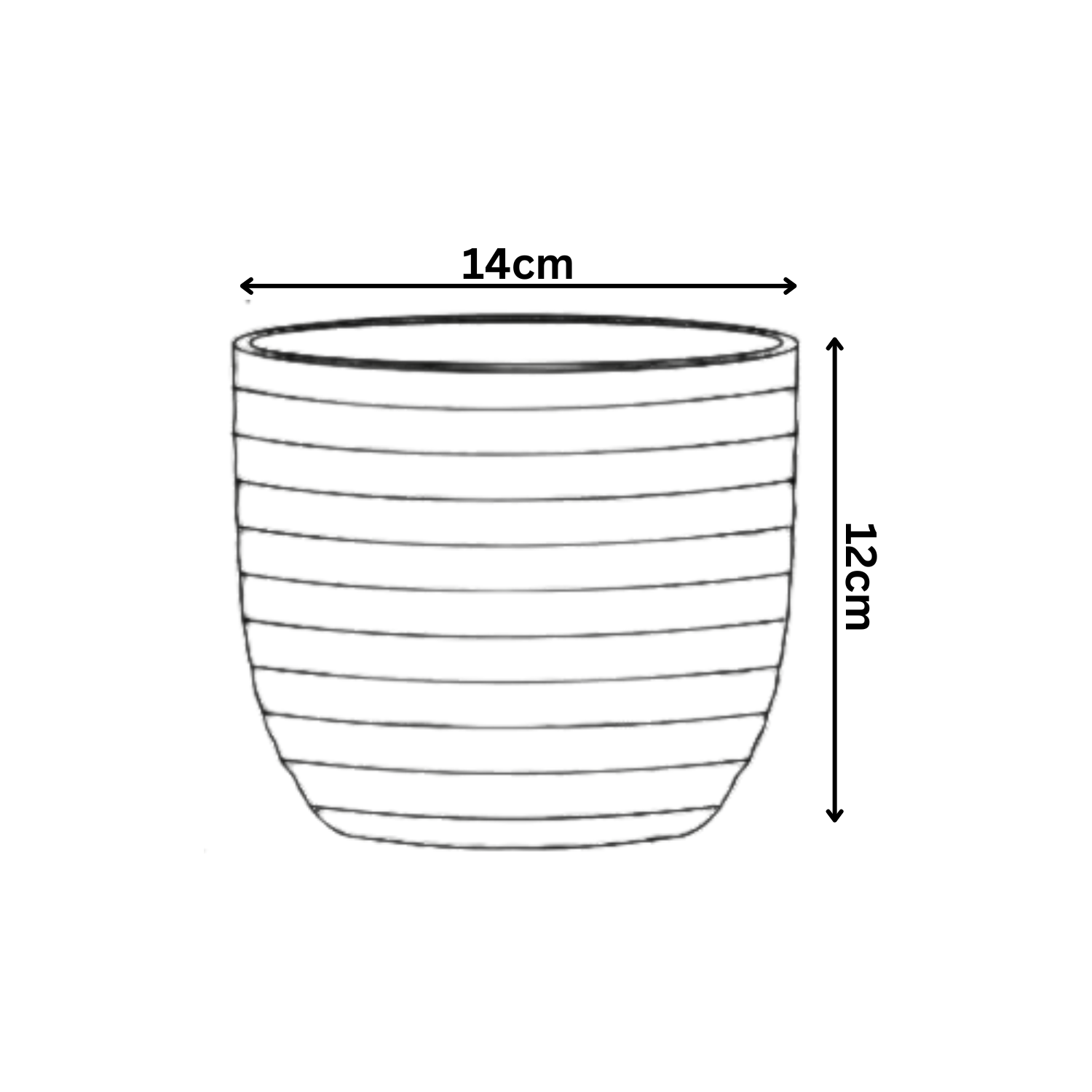 Verona Eco 14cm Round Plastic Pot For Home & Garden (14CM | 5INCH)